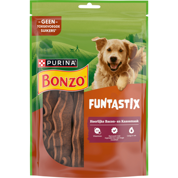 Bonzo Funtastix bacon-kaassmaak hondensnack