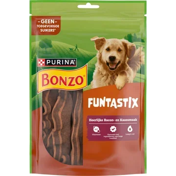 Bonzo Funtastix bacon-kaassmaak hondensnack