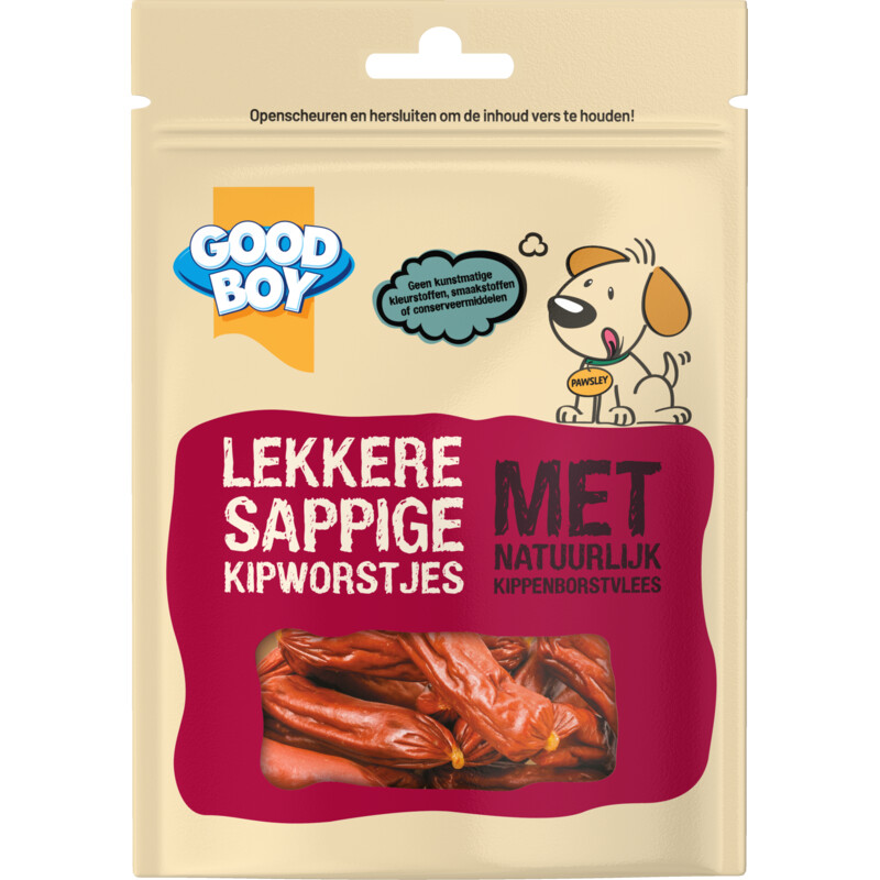Good boy Lekkere sappige kipworstjes