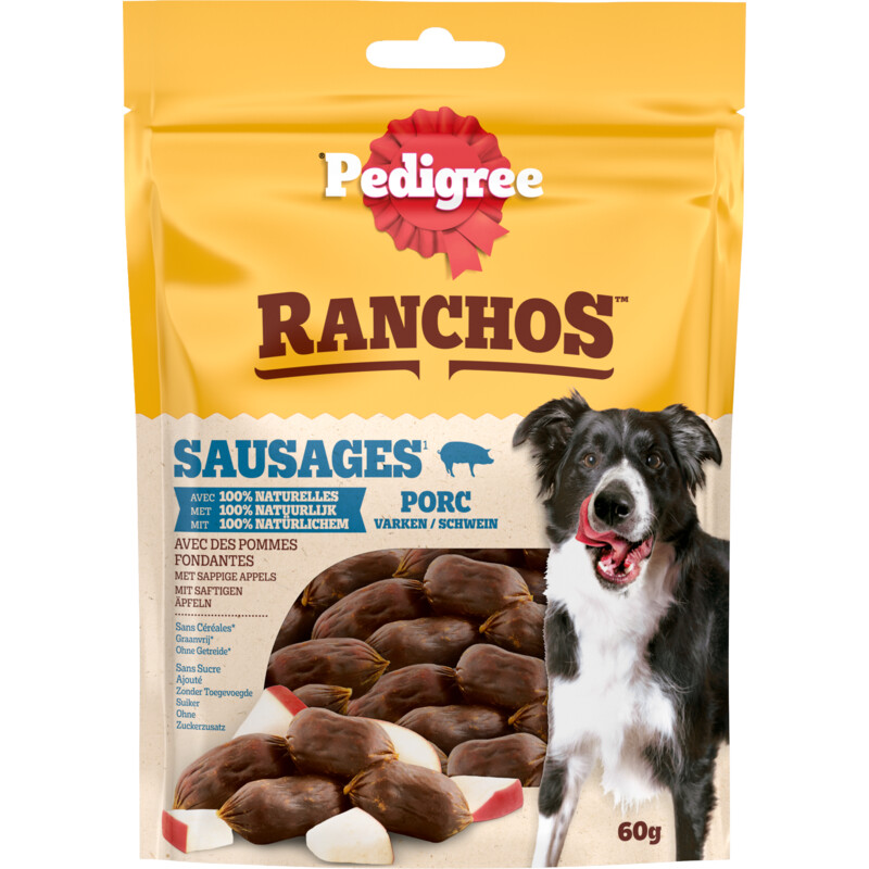 Pedigree Ranchos sausages varken met appel