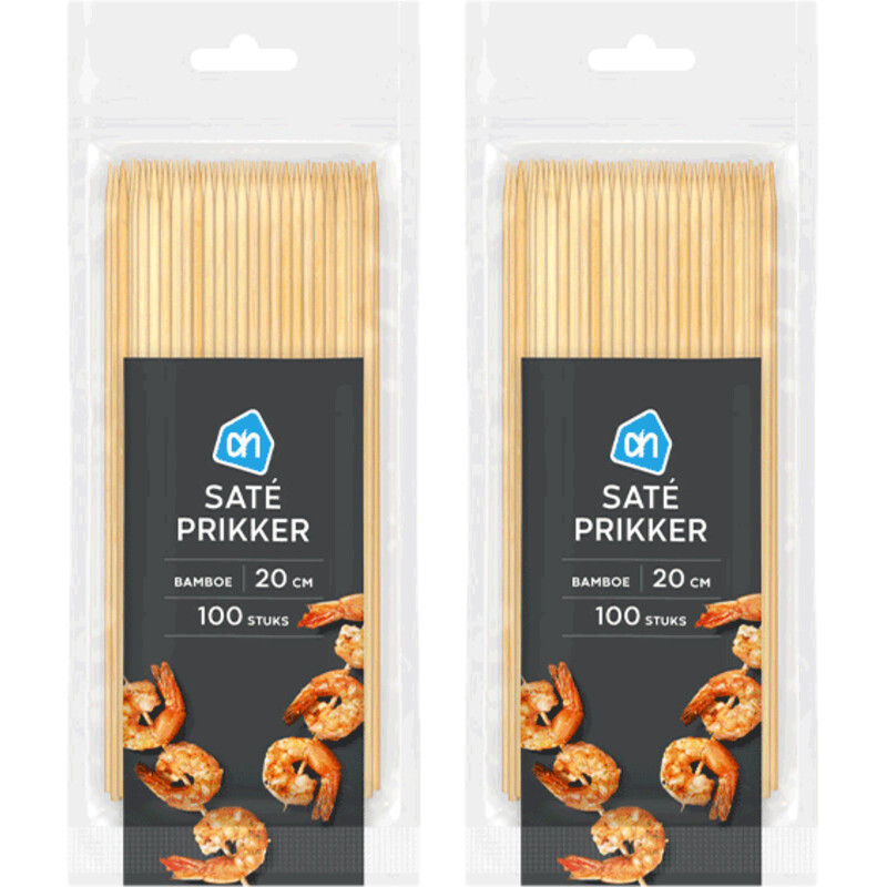 AH Sateprikkers bamboe 20cm 2-pack