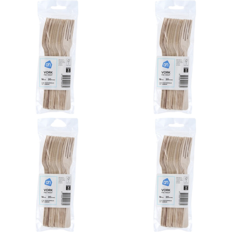 AH Houten vork 4-pack
