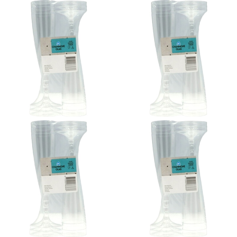 AH Champagneglas plastic 4-pack
