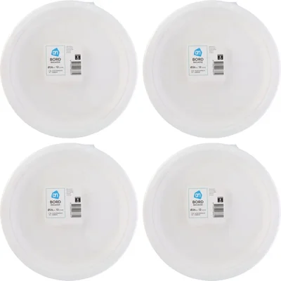 AH Bord rond wit bagasse 260mm 4-pack