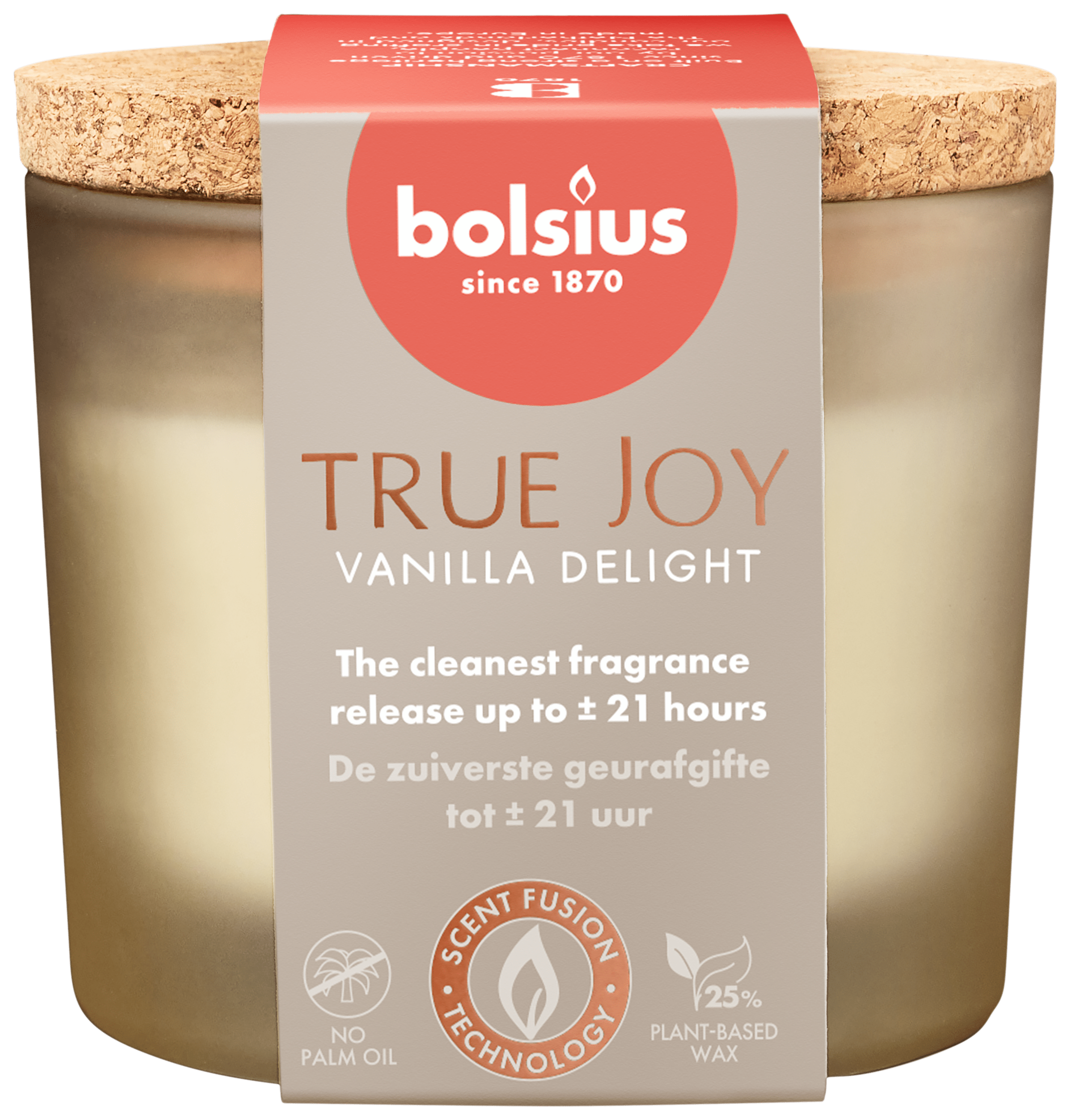 Bolsius True joy geurglas vanilla delight