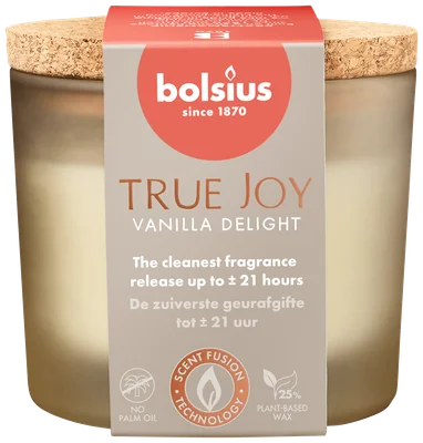 Bolsius True joy geurglas vanilla delight