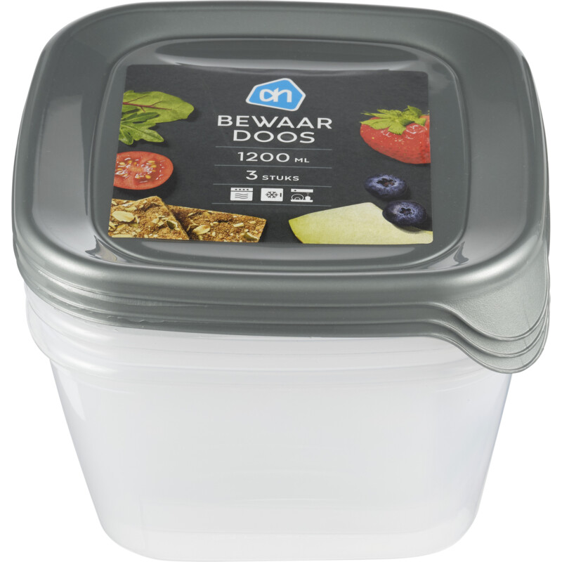 AH Bewaardoos 1,2 l vierkant