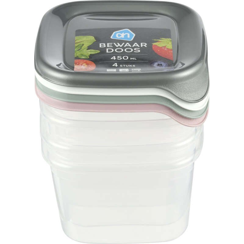 AH Bewaardoos 0.45 liter vierkant