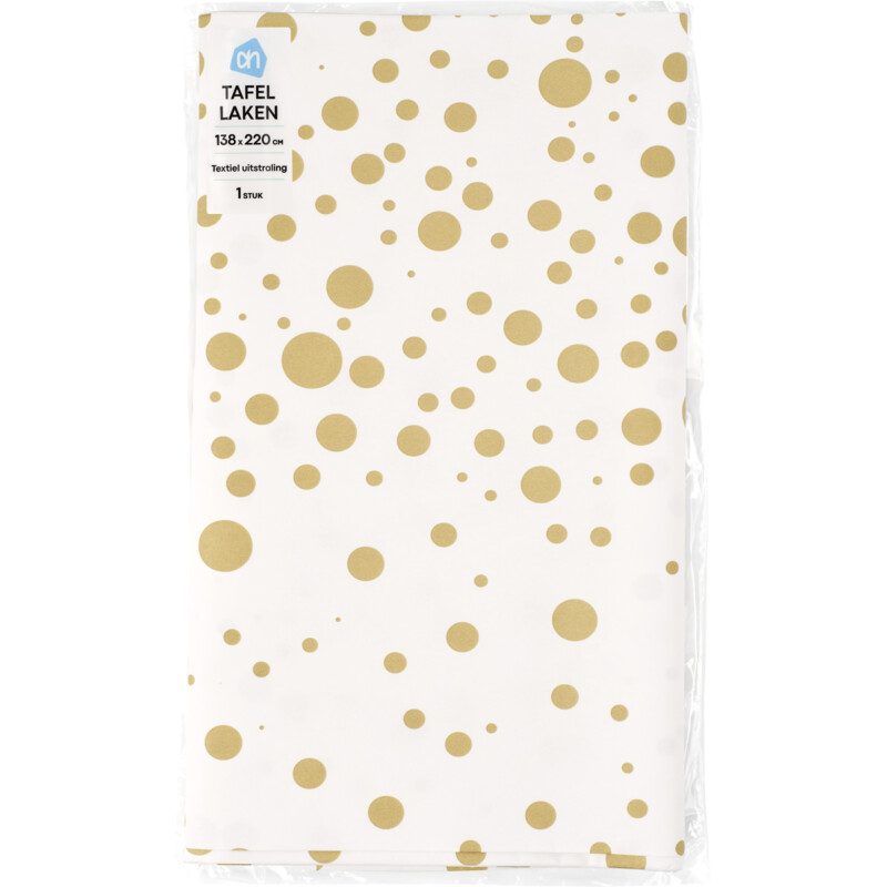 AH Tafellaken goud stip 138x220cm