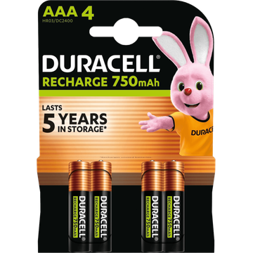 Duracell Rechargeable AAA-batterijen 750 mAh