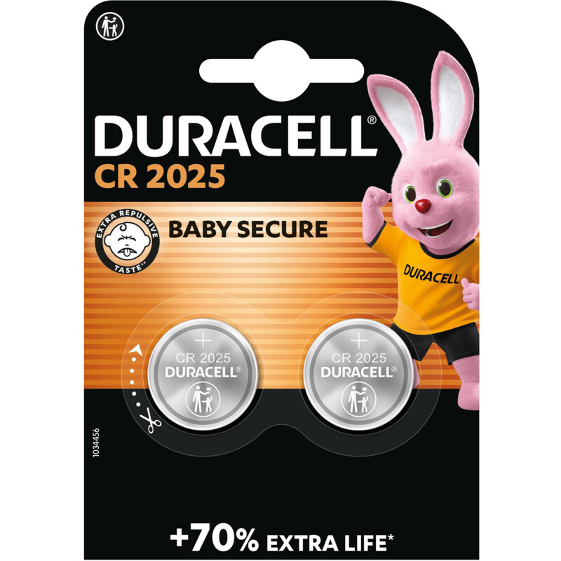 Duracell 2025 Lithium-knoopcelbatterijen CR2025