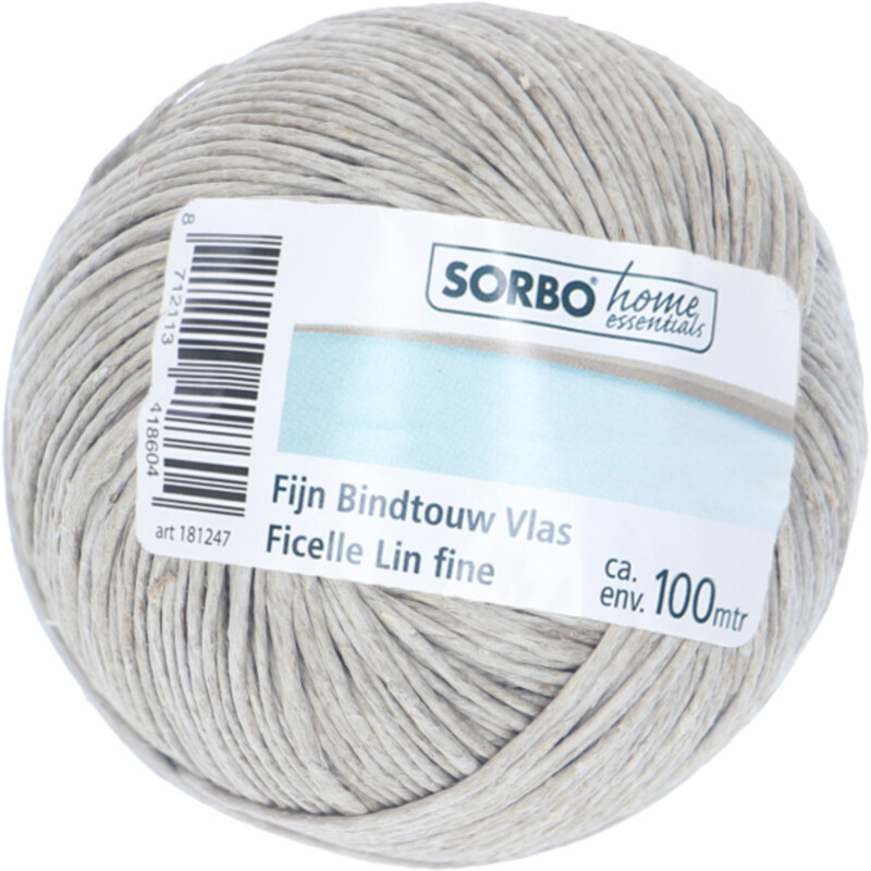 Sorbo Fijn bindtouw vlas