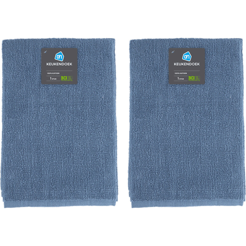 AH AH Keukendoek blauw 2-pack