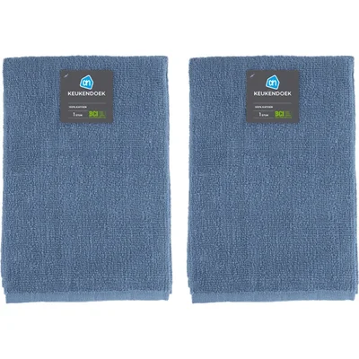 AH AH Keukendoek blauw 2-pack