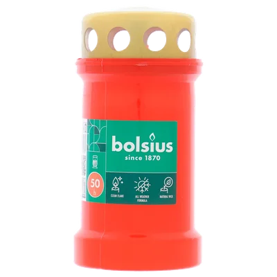 Bolsius Herdenkingslicht met deksel rood