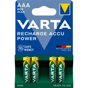 Varta AAA oplaadbare batterijen 800 mAh