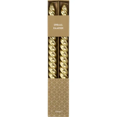 Avec Spiraalkaarsen goud