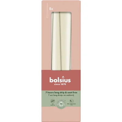 Bolsius Gotische kaarsen soft pearl 24cm