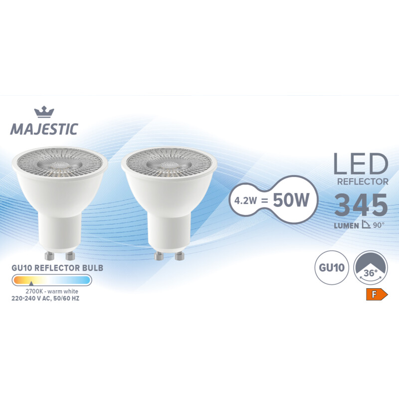 Majestic Led fil reflector G10 50W 2-pack