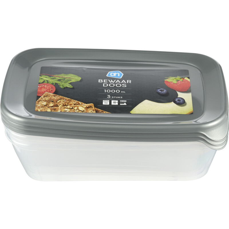 AH Bewaardoos 1.0 ltr rechthoekig