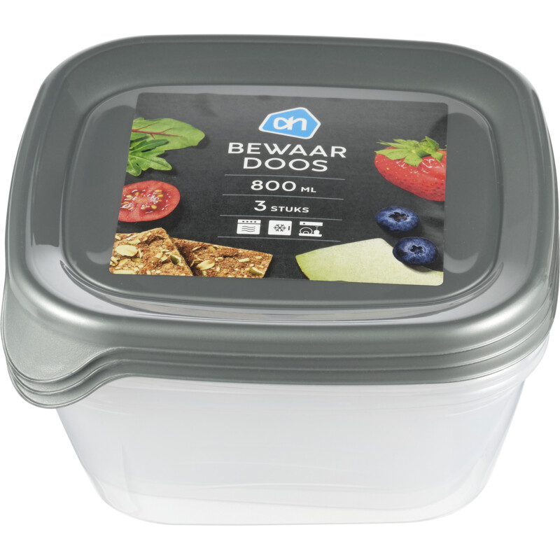 AH Bewaardoos 0,8ltr vierkant