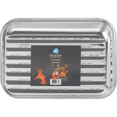 AH Grillschaal RVS herbruikbaar 2-pack