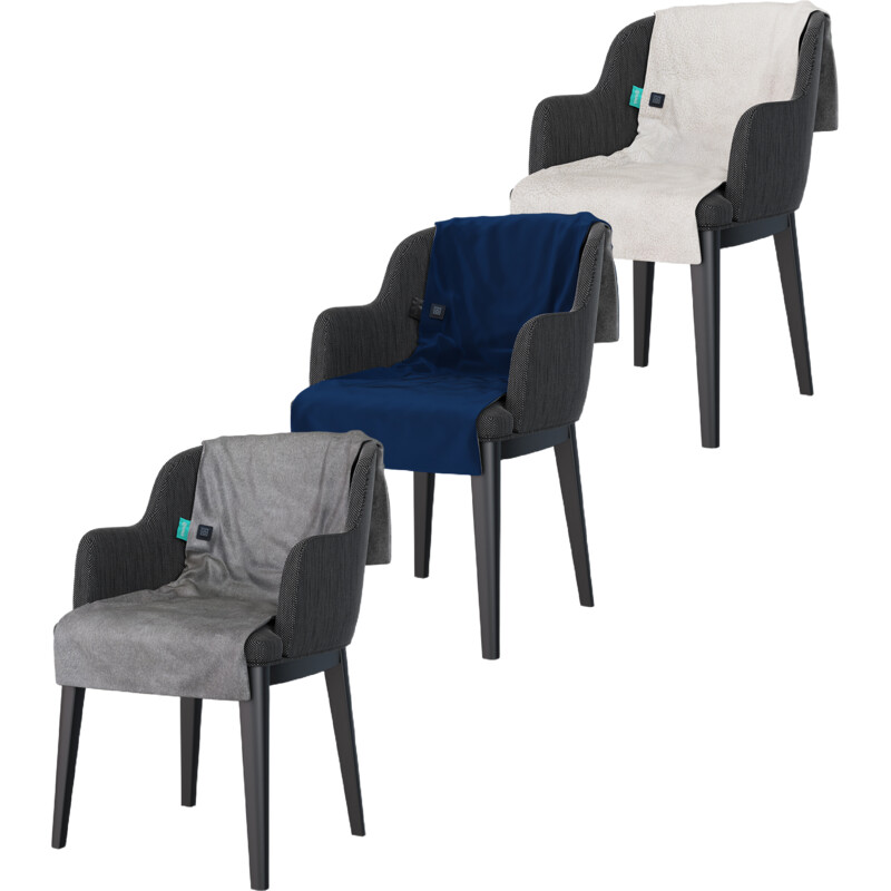 Sinji Heating chair blanket fleece grey
