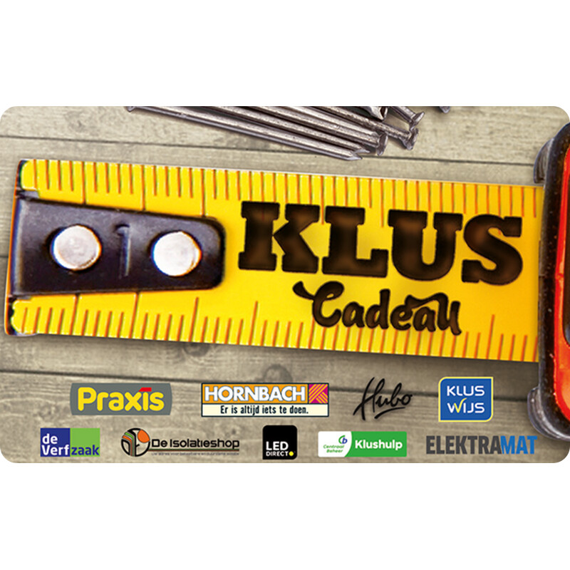 Klus cadeau e-gift 5 euro