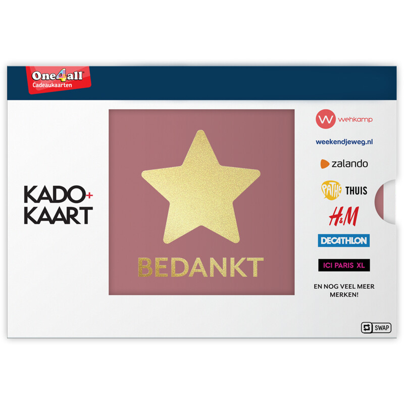  Kado + kaart bedankt e-gift 10 euro