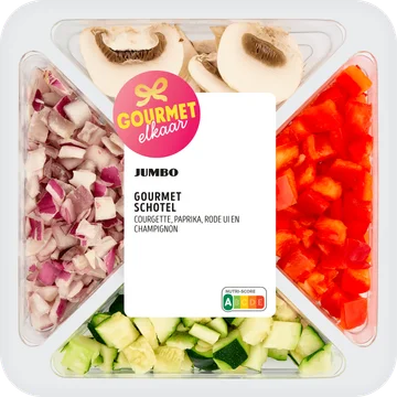 Jumbo Gourmetschotel Courgette, Paprika, Rode Ui en Champignon 250 g