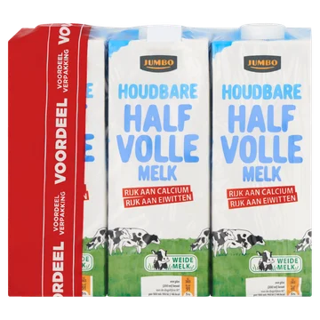 Jumbo Houdbare Halfvolle Melk Voordeelverpakking 6 x 1 L