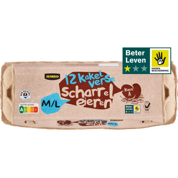 Jumbo Scharreleieren M/L 12 Stuks