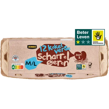 Jumbo Scharreleieren M/L 12 Stuks