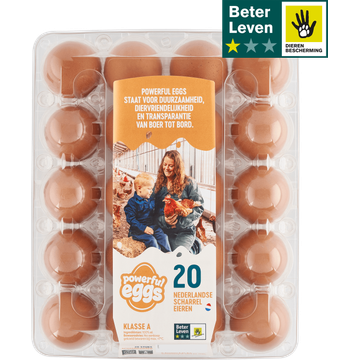 Powerful Eggs Nederlandse Scharreleieren 20 Stuks