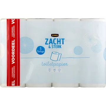 Jumbo Toiletpapier Zacht & Sterk 3-Laags Voordeelverpakking 24 Rollen