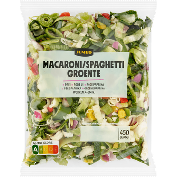 Jumbo Macaroni/Spaghetti Groente 450 g