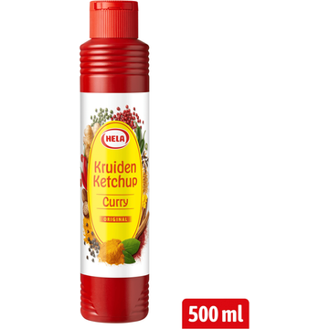 Hela Kruiden Ketchup Curry Original 500 ml