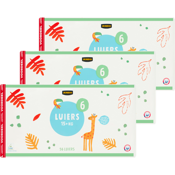 Jumbo Luiers Maat 6 15+ kg - 3 x 56 Stuks - Voordeelverpakking