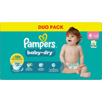 Pampers Baby-Dry Maat 4, 90 Luiers