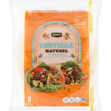 Jumbo Tortilla Naturel 8 Stuks