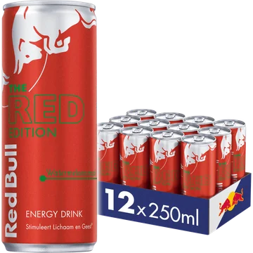 Red Bull The Red Edition Watermeloensmaak Energy Drink 12 x 250 ml