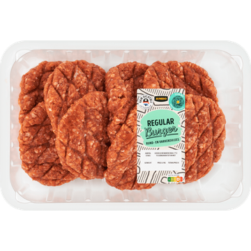 Jumbo Regular Burger Rund- en Varkensvlees 8 Stuks