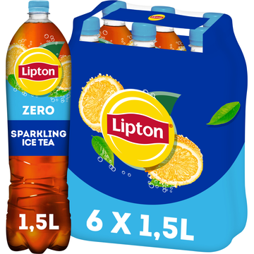 Lipton Ice Tea sparkling Original Suikervrij 6 x 1,5L