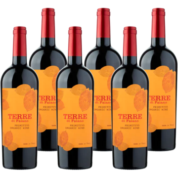 Faiano - Primitivo - Biologisch - 6 x 750 ML - zonder doos