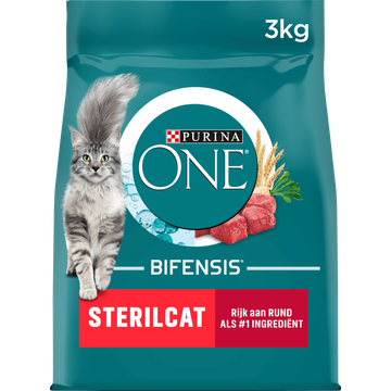 PURINA® ONE Sterilcat Rijk aan Rund kattenvoer 3 kg