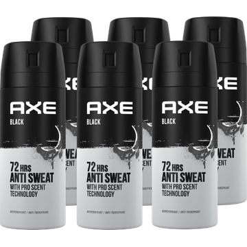 AXE Anti-Transpirant Spray Black 150 ml x 6 stuks