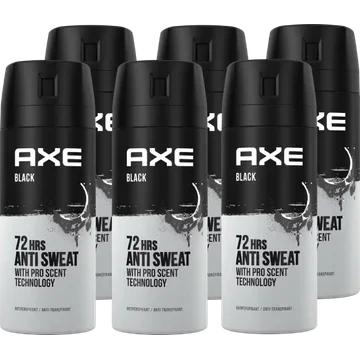 AXE Anti-Transpirant Spray Black 150 ml x 6 stuks