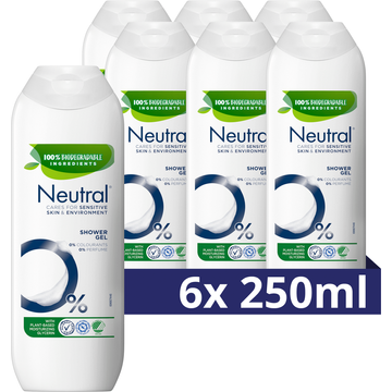 Neutral 0% Showergel Parfumvrije 250 ml x 6