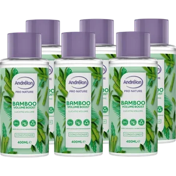 Andrélon Pro Nature Haarconditioner Bamboo Volume Boost 400 ml x 6