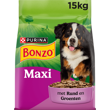 Bonzo Maxi met Rund en Groenten hondenvoer 15Kg